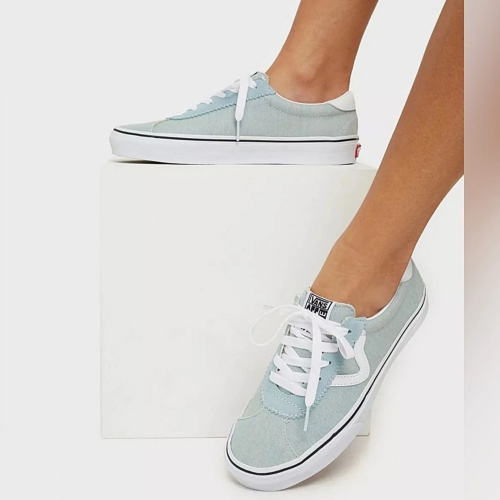 Vans Sport Sneaker in Washed Denim & True White